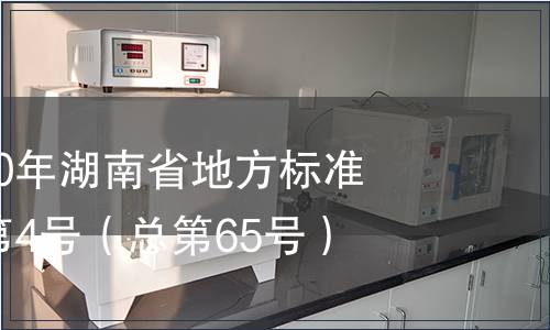 關于發布2010年湖南省地方標準的公告2010第4號（總第65號）