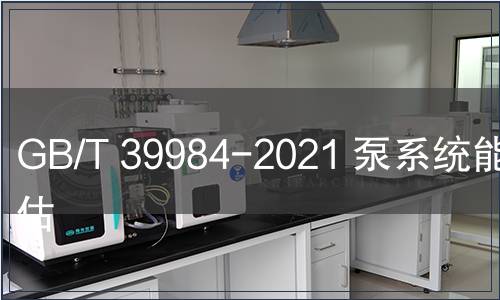 GB/T 39984-2021 泵系統能耗評估