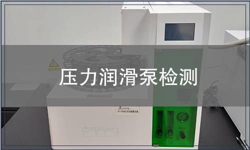 壓力潤滑泵檢測