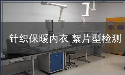 針織保暖內衣 絮片型檢測