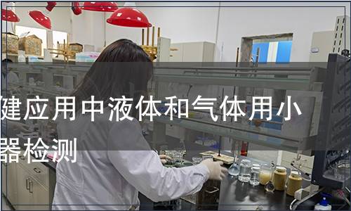 醫療保健應用中液體和氣體用小孔連接器檢測